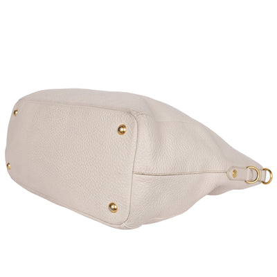 Vitello Daino Leather Shopping Tote Bag