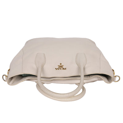 Vitello Daino Leather Shopping Tote Bag