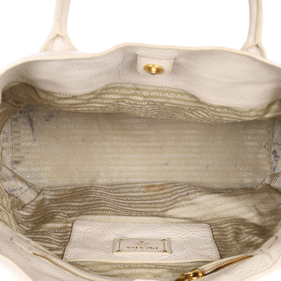 Vitello Daino Leather Shopping Tote Bag