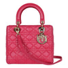 Lady Dior Leather Shoulder Bag