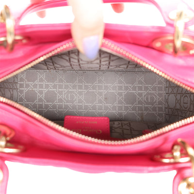 Lady Dior Leather Shoulder Bag