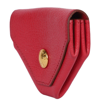 Hermes Le Van Quatre Coin Case in Red Leather