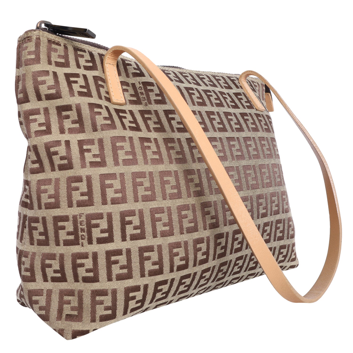 Fendi Pre-Owned Zucchino Baguette Handbag - Brown for Women