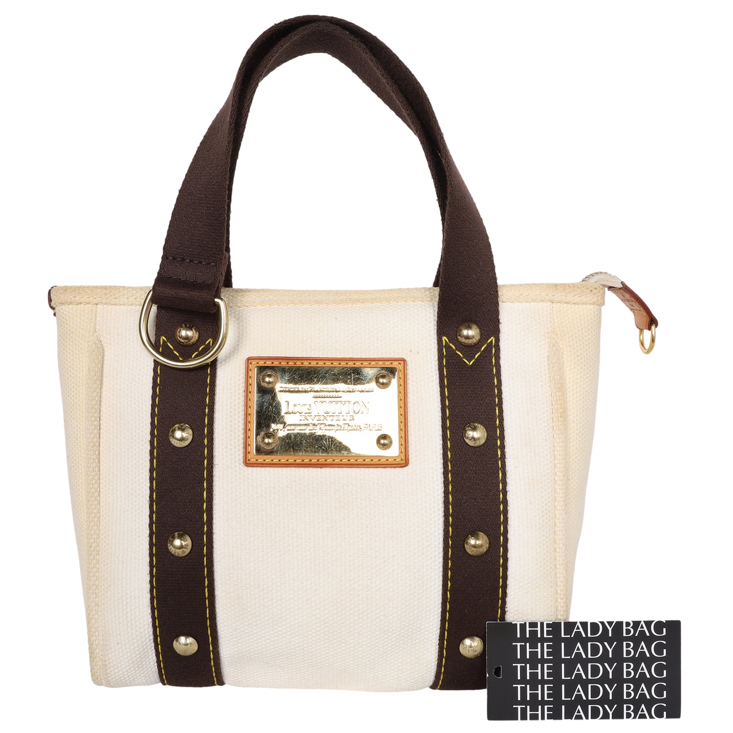 Louis Vuitton Antigua Beige Canvas Shoulder Bag (Pre-Owned)