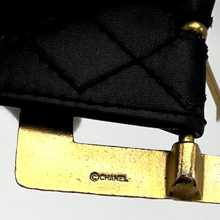 chanel belt bag caviar black