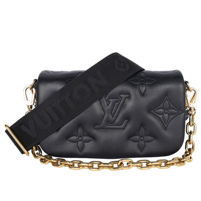 Calfskin Bubblegram Wallet On Strap