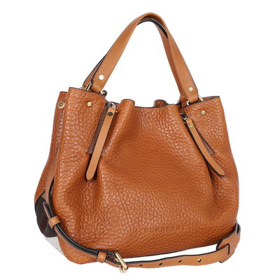 Grainy Calfskin House Check Small Maidstone Saddle Brown