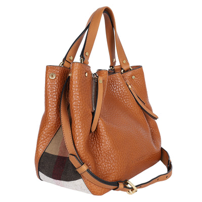 Grainy Calfskin House Check Small Maidstone Saddle Brown