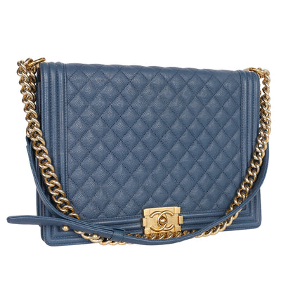 Caviar Quilted Large Boy Flap