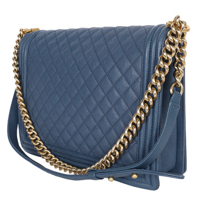 Caviar Quilted Large Boy Flap
