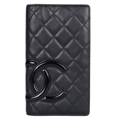Cambon Quilted Leather Bifold Long Wallet