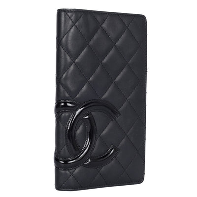 Cambon Quilted Leather Bifold Long Wallet