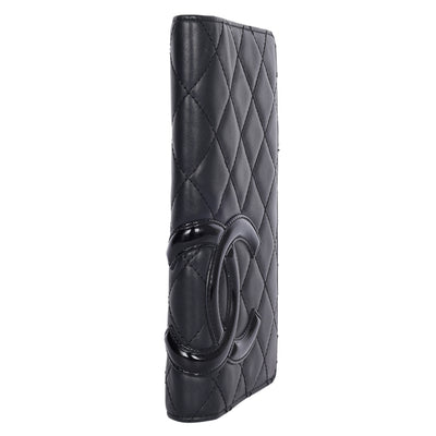 Cambon Quilted Leather Bifold Long Wallet