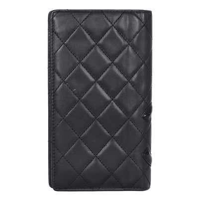 Cambon Quilted Leather Bifold Long Wallet