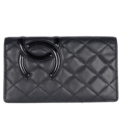 Cambon Quilted Leather Bifold Long Wallet