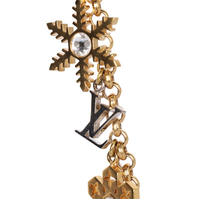 LV Snowflakes Chain Bag Charm