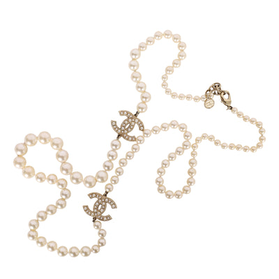 Pearl CC 100th Anniversary Necklace in Light Gold 2014