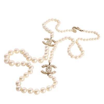Pearl CC 100th Anniversary Necklace in Light Gold 2014