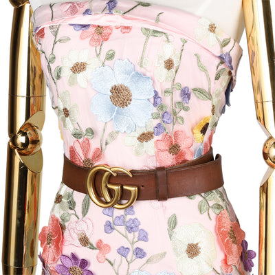 GG Monogram Calfskin Interlocking G Belt