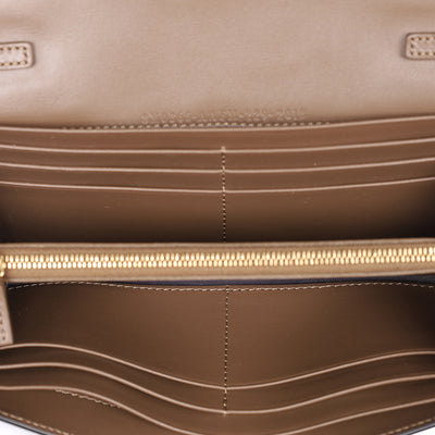 Vitello Soft F is Fendi Bi-Color FF 1974 Embossed Envelope Wallet On Chain