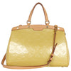 Brea MM Yellow Vernis Leather Shoulder Bag (Authentic Pre-Owned)