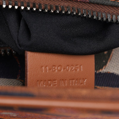 X Peter Doig Denim Soft Camouflage Saddle Mens Crossbody Bag