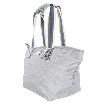 GG Monogram Supreme Shoulder Bag Silver