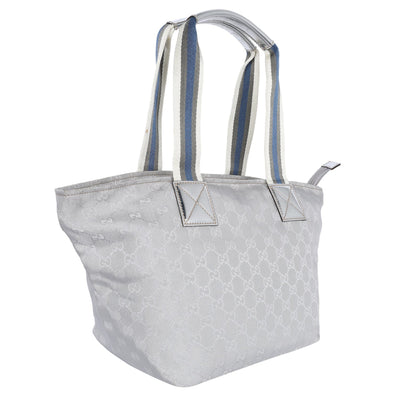 GG Monogram Supreme Shoulder Bag Silver