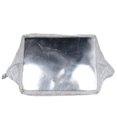 GG Monogram Supreme Shoulder Bag Silver
