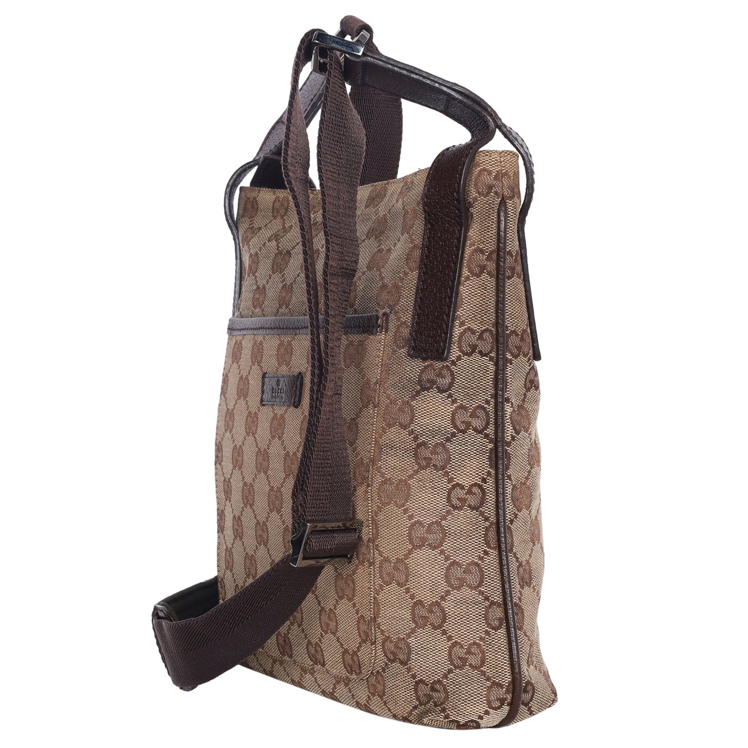 Gucci Diaper Bag Monogram Baby Shoulder Crossbody Canvas Brown GG