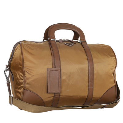 Duffle Nylon Travel Bag with triangular logo (Authentic Pre-Owned)