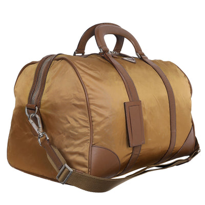 Duffle Nylon Travel Bag with triangular logo (Authentic Pre-Owned)