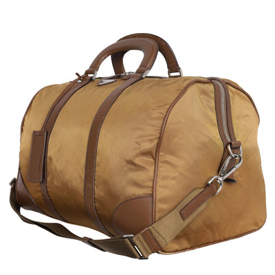 Duffle Nylon Travel Bag with triangular logo (Authentic Pre-Owned)