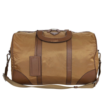 Duffle Nylon Travel Bag with triangular logo (Authentic Pre-Owned)