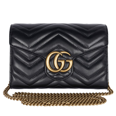 Calfskin Matelasse GG Marmont Chain Wallet