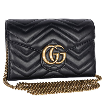 Calfskin Matelasse GG Marmont Chain Wallet