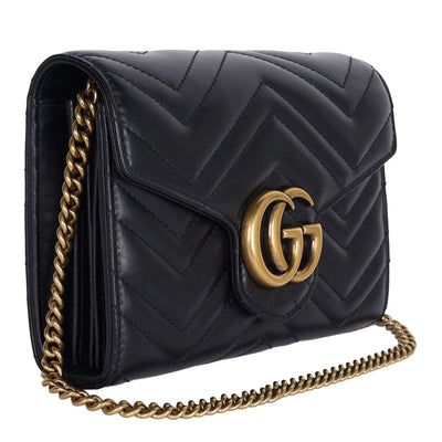 Calfskin Matelasse GG Marmont Chain Wallet