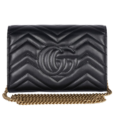 Calfskin Matelasse GG Marmont Chain Wallet
