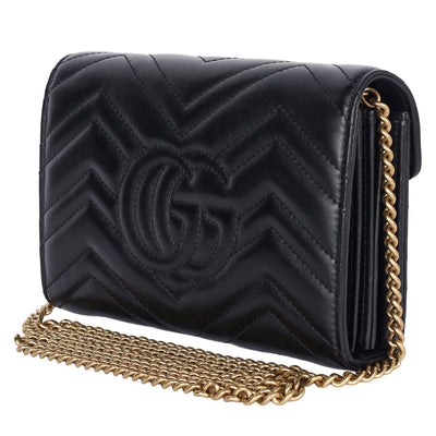Calfskin Matelasse GG Marmont Chain Wallet
