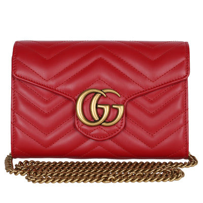 Calfskin Matelasse GG Marmont Chain Wallet