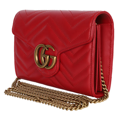 Calfskin Matelasse GG Marmont Chain Wallet