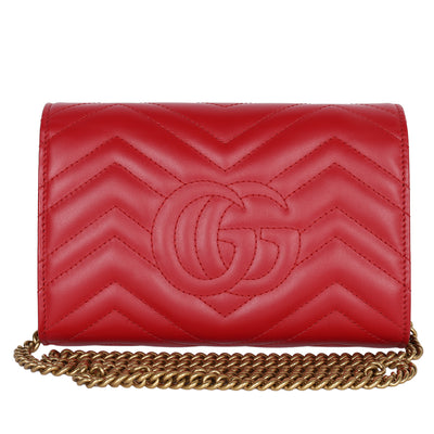 Calfskin Matelasse GG Marmont Chain Wallet