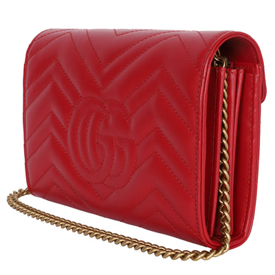 Calfskin Matelasse GG Marmont Chain Wallet