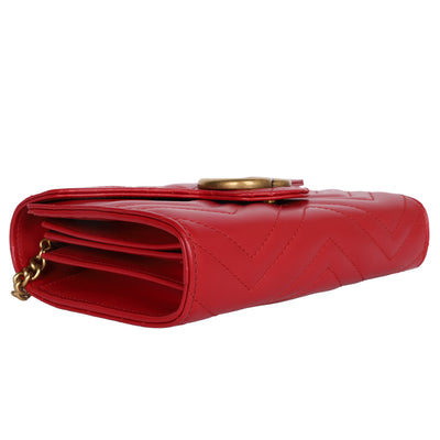Calfskin Matelasse GG Marmont Chain Wallet