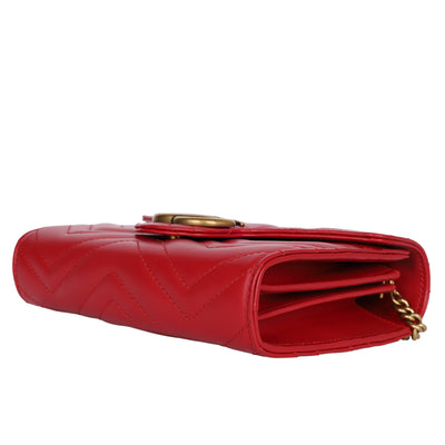 Calfskin Matelasse GG Marmont Chain Wallet