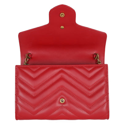 Calfskin Matelasse GG Marmont Chain Wallet
