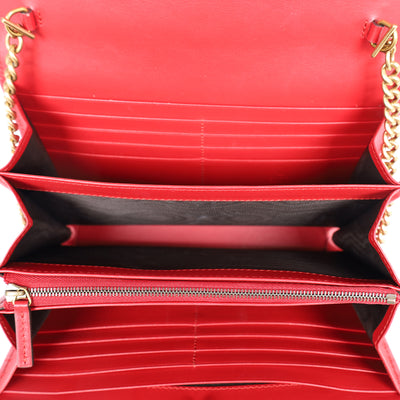Calfskin Matelasse GG Marmont Chain Wallet