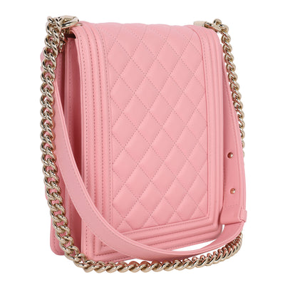 North South Boy Flap Bag Quilted Calfskin Medium