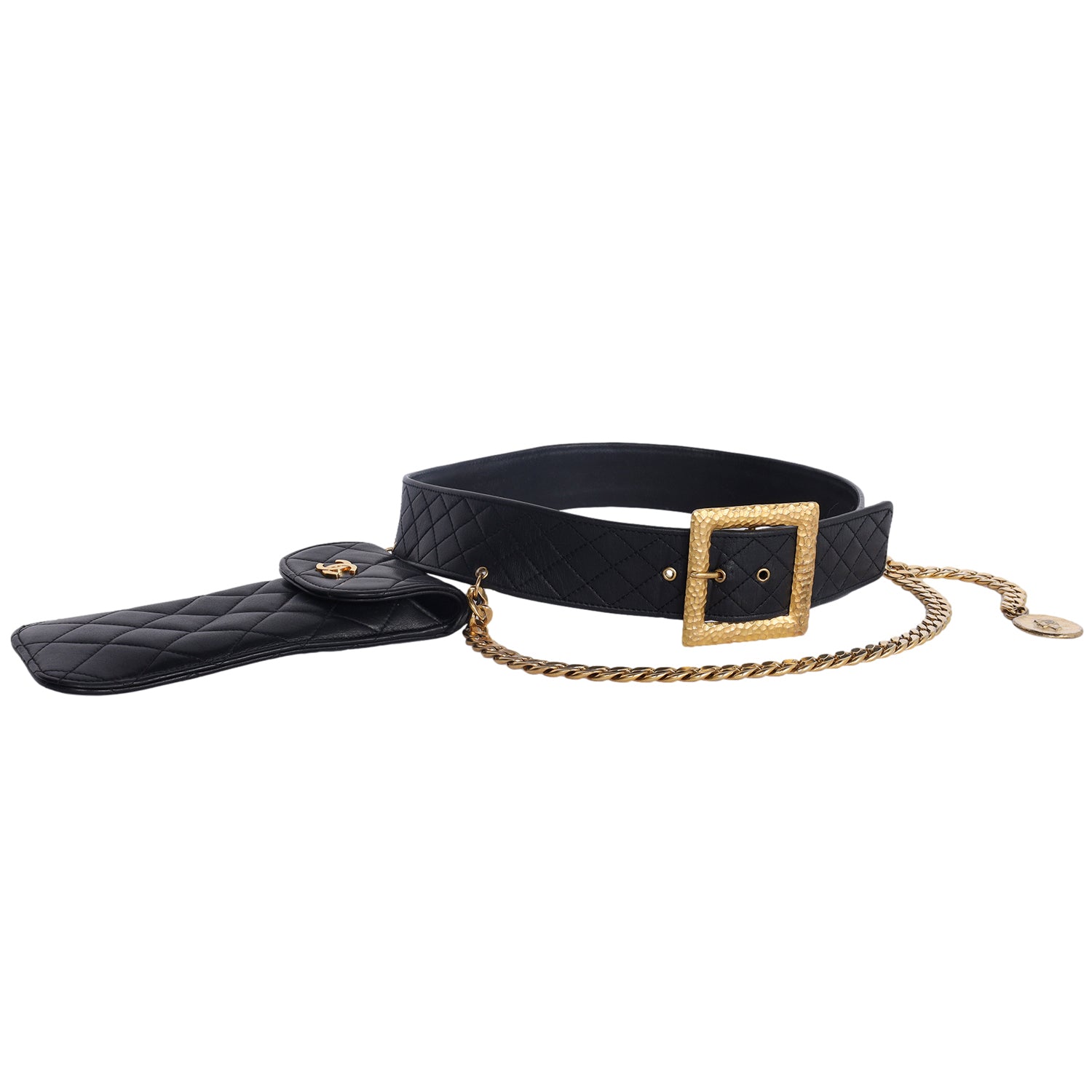 Gold Chain Coco Mark Leather Belt (Authentic Pre-Owned) – The Lady Bag