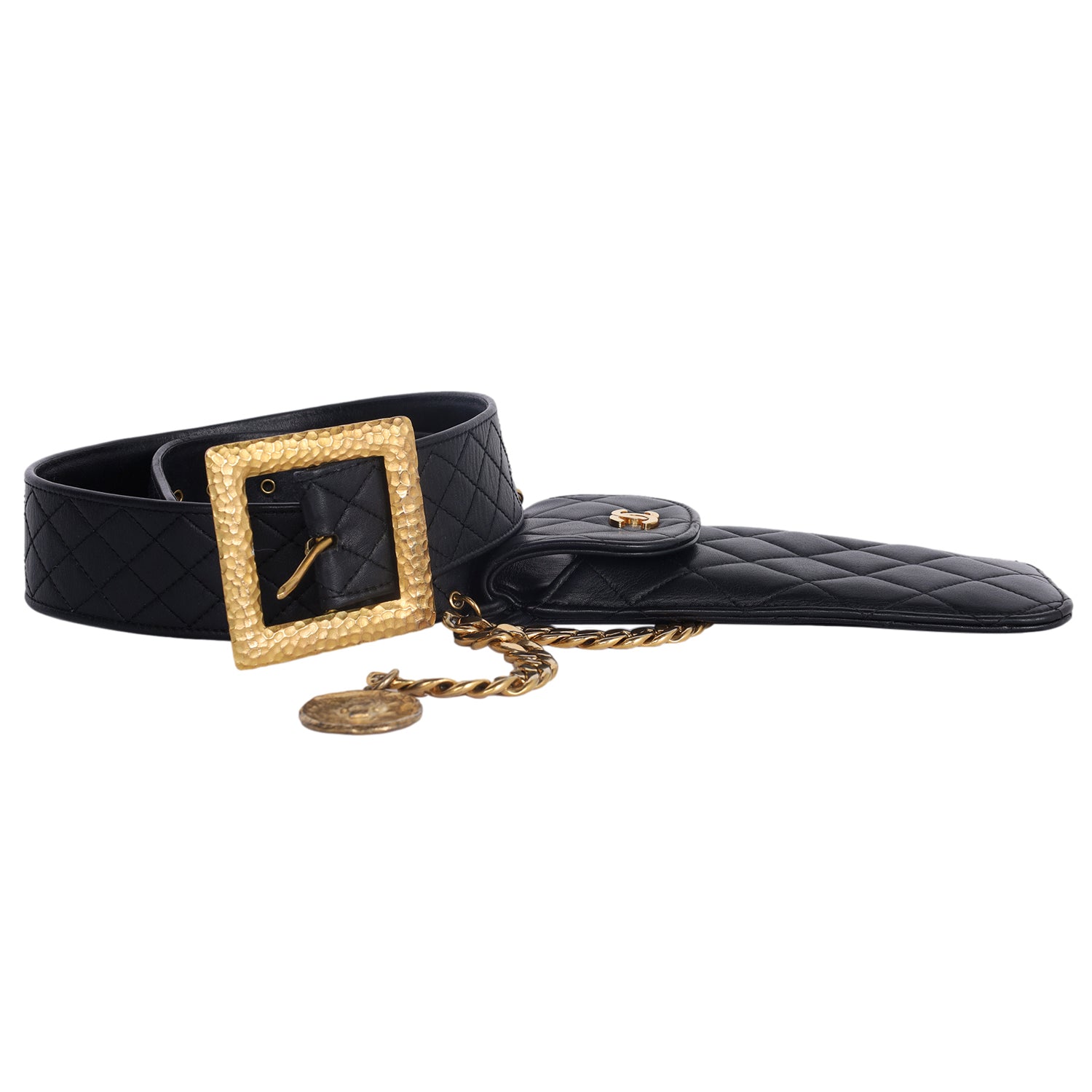 chanel patent leather belt